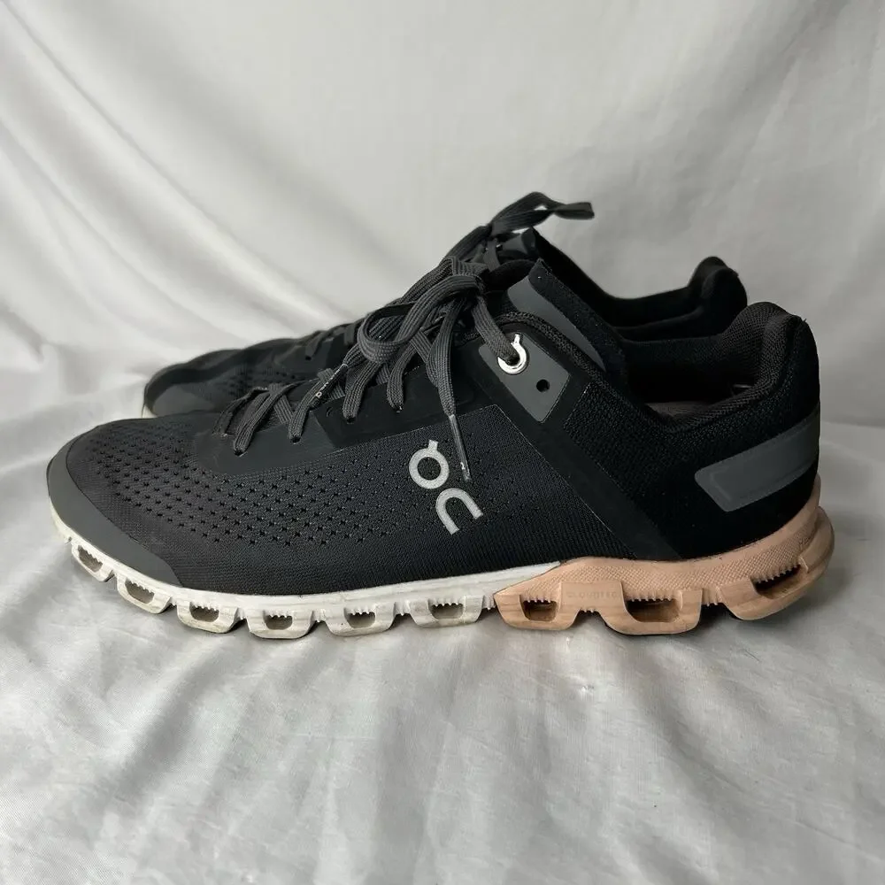 On Cloudflow Women’s Running Shoe Size 8.5 Rock/ Rose Gray Pink